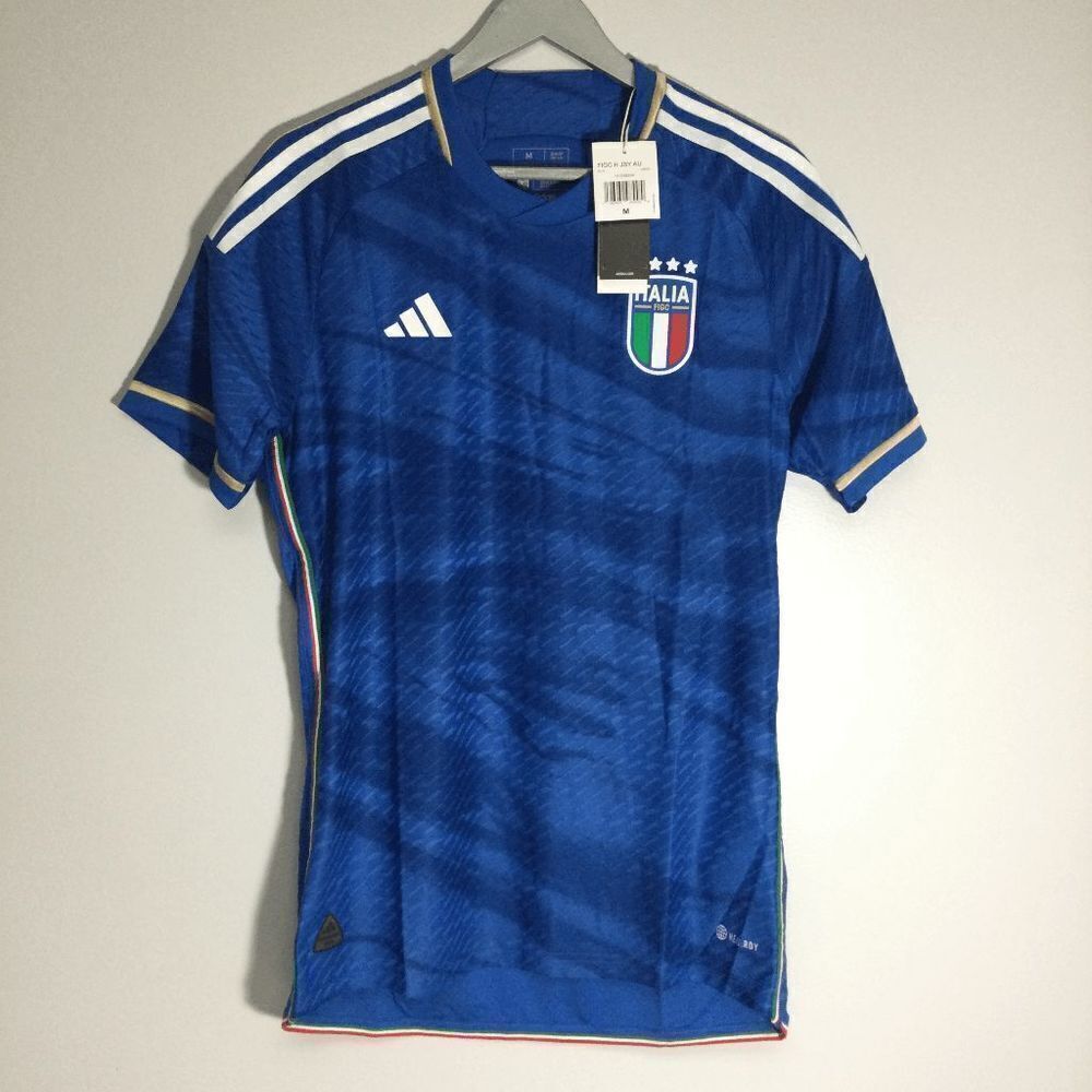 Adidas Italy 2023 Blue Authentic Home Jersey Soccer HS9891 Men's M